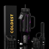 Coldest Water Bottle 46oz Limitless Ultra v8 keeping drinks cold for 36+ hours with three lids and leak-proof design