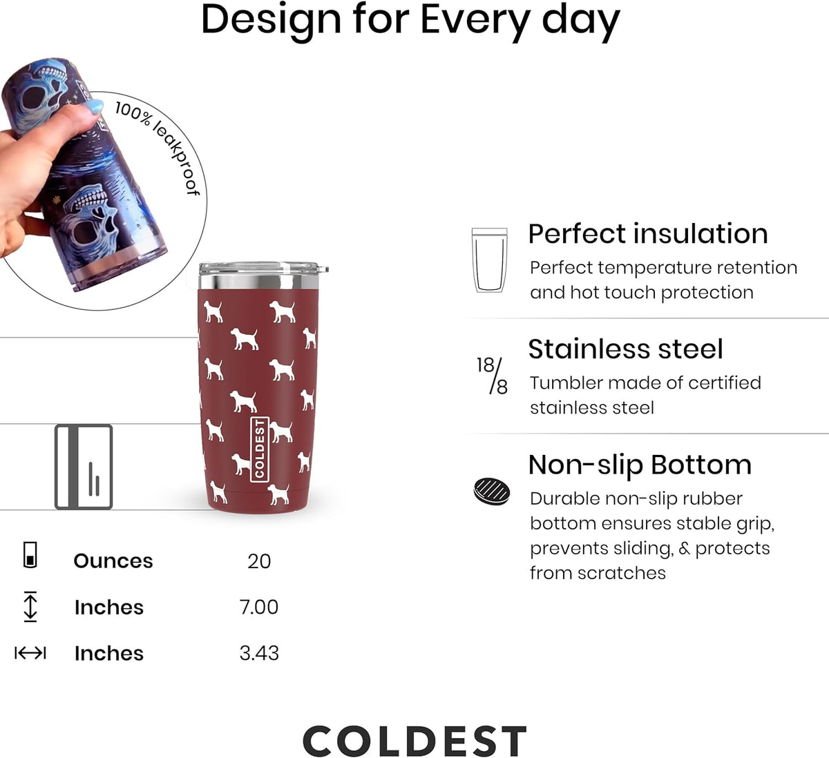 The Coldest 20oz Tumbler — Hot 13+ Hours, Cold 20+ Hours - KoreyDeals