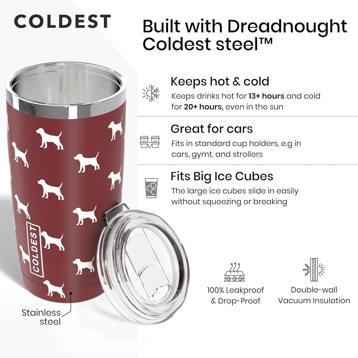 The Coldest 20oz Tumbler — Hot 13+ Hours, Cold 20+ Hours - KoreyDeals