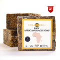 Authentic African black soap bar handcrafted in Ghana for natural skincare