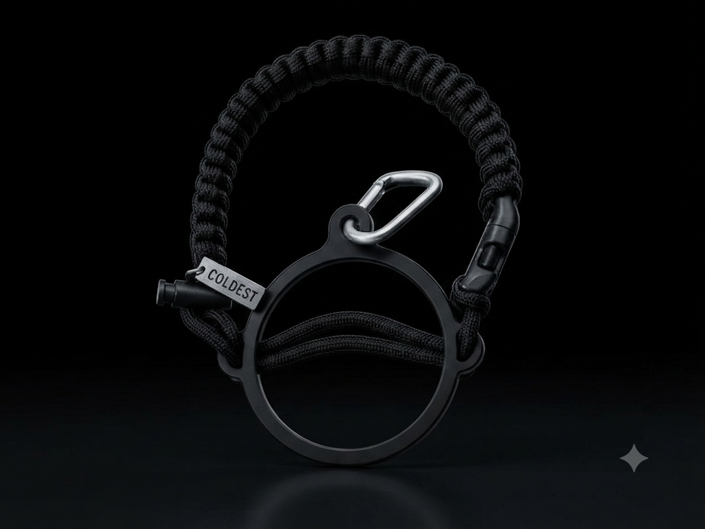 Coldest paracord handle in Black for wide-mouth water bottles