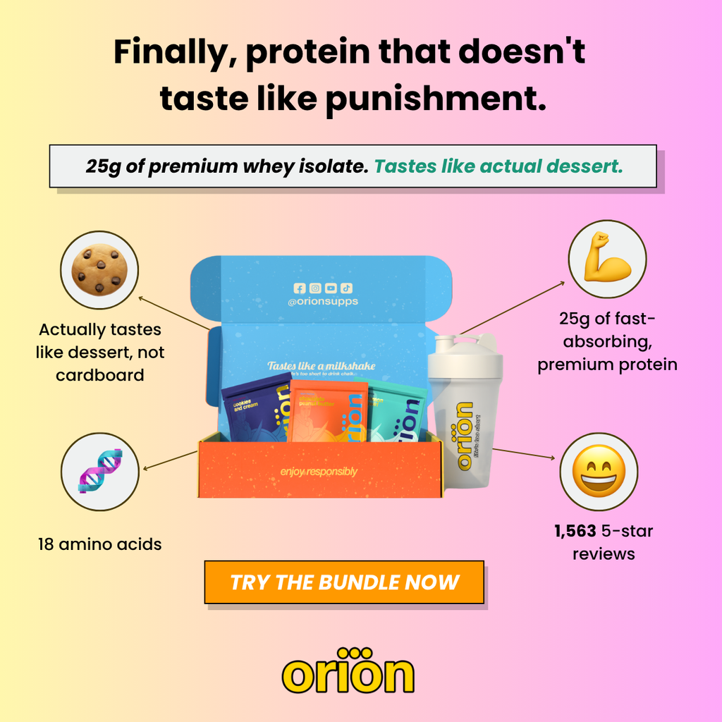 Orion Protein Taste-Test Bundle — 9 Dessert Flavors + FREE Shaker Bottle - KoreyDeals