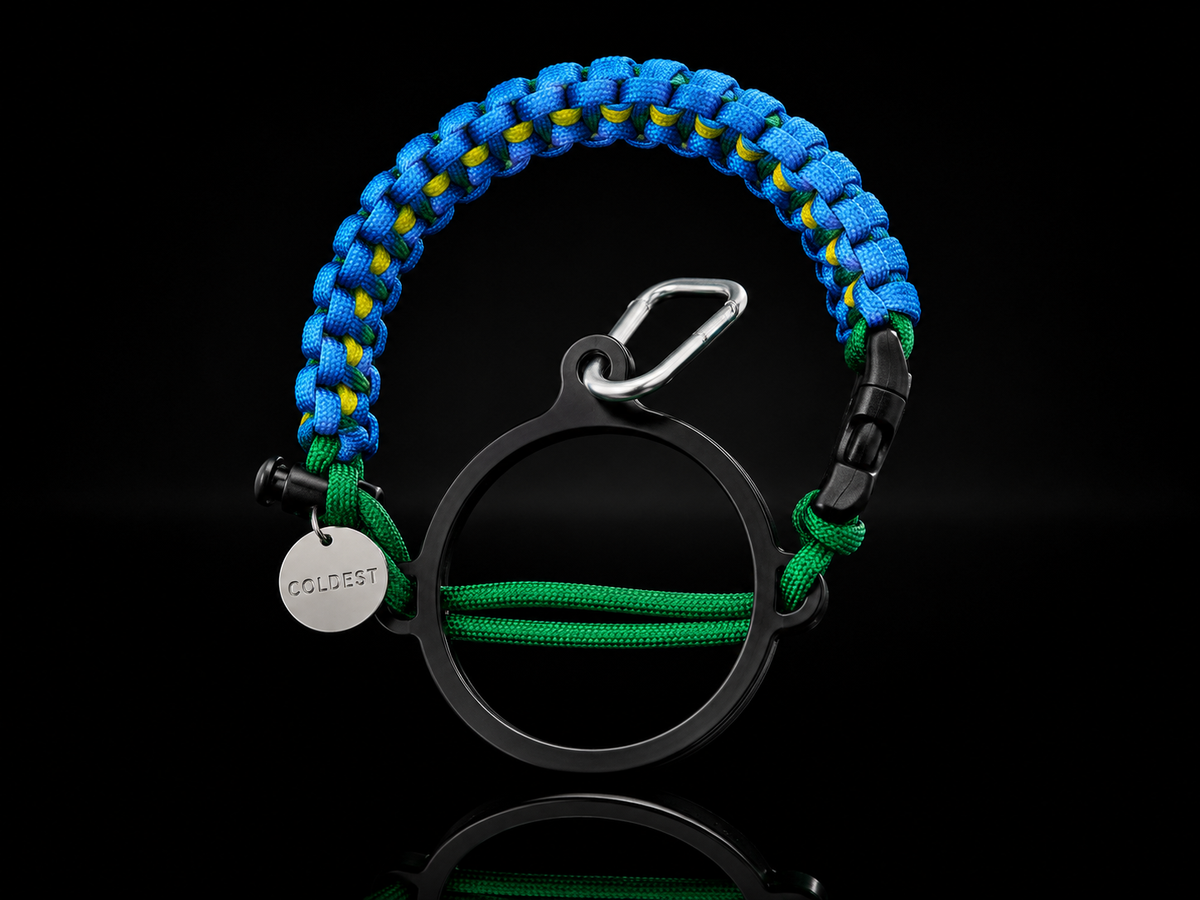 Coldest paracord handle in Waves for wide-mouth water bottles