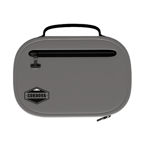 BACKCOUNTRY CLASS™ COOLER LUNCH BAG in charcoal gray with a smooth hard-shell body, black zipper and carry handle