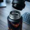 COLDEST 24oz Limitless bottle with a dark galaxy print, stainless steel threaded rim, and black screw-top lid