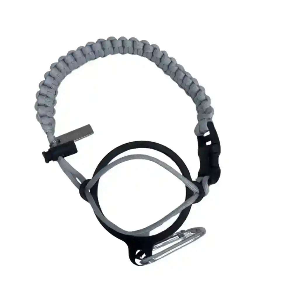 Coldest paracord handle in Glowie Grey for wide-mouth water bottles