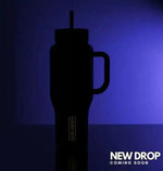 Coldest Mini 6.7oz Insulated Water Bottle shown in silhouette with straw lid, side handle, and Coldest logo badge