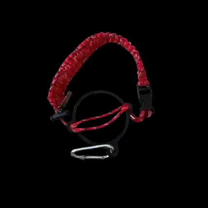 Coldest paracord handle in Santa Red for wide-mouth water bottles
