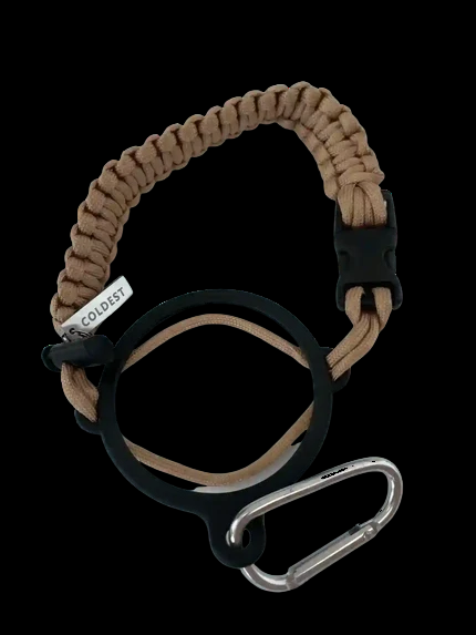 Coldest paracord handle in Golden Crown for wide-mouth water bottles