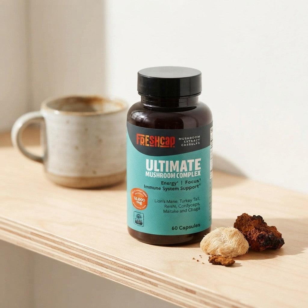 Organic Mushroom Supplement Capsules for Enhanced Immunity and Vitality - KoreyDeals